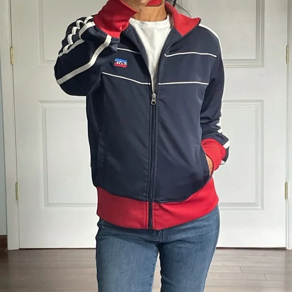 Vintage Levis Zip Up Warm Up Jacket Size M - Picture 3 of 13